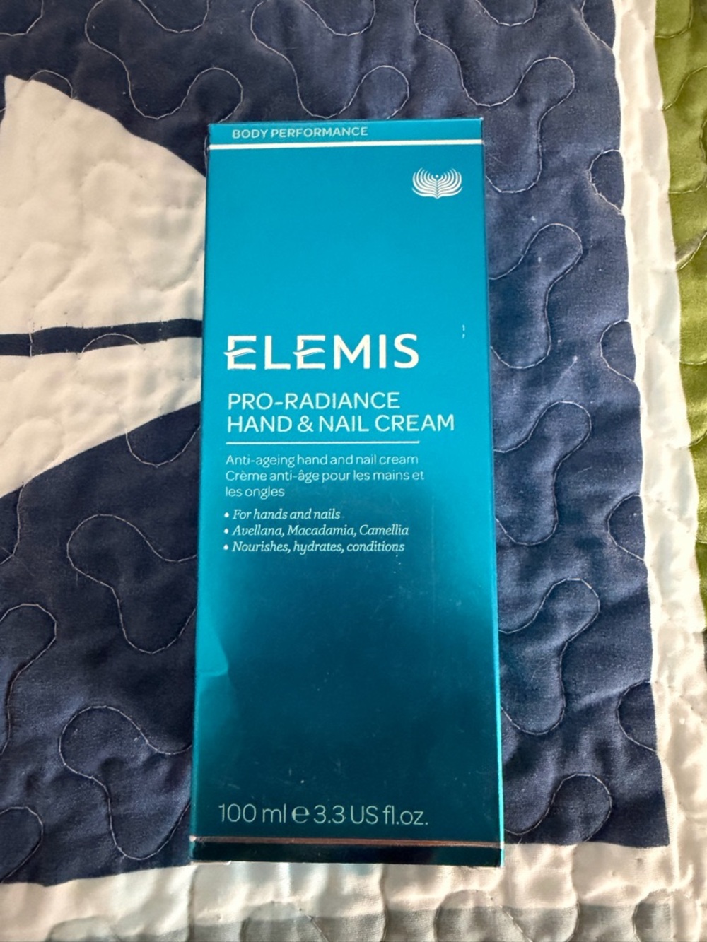 ELEMIS Pro-Radiance Hand & Nail Cream - Teal Blue Packaging